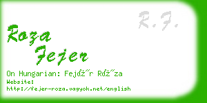 roza fejer business card